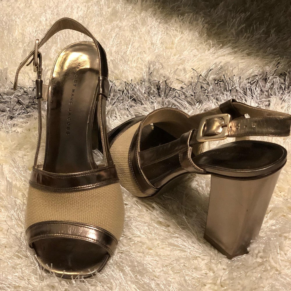 Marc Jacobs Linen High Heel Sandals